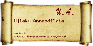 Ujlaky Annamária névjegykártya