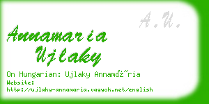 annamaria ujlaky business card
